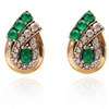 Delikatne osmańskie kolczyki ze szmaragdami