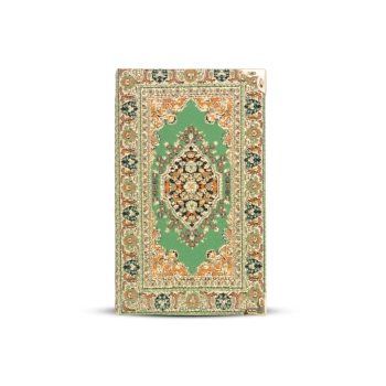 Mały notes w twardej oprawie - zielono-pomarańczowy 14 x 8,5 cm