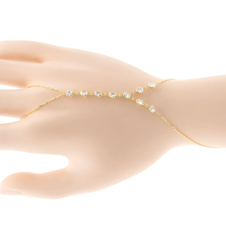 Pozłacana bransoletka slave na dłoń