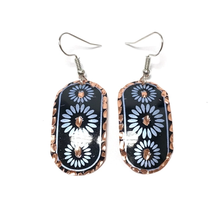 Kolczyki miedziane - Promienne płatki