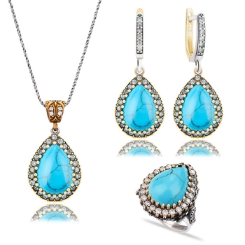 Klasyczny komplet Hurrem z turkusem