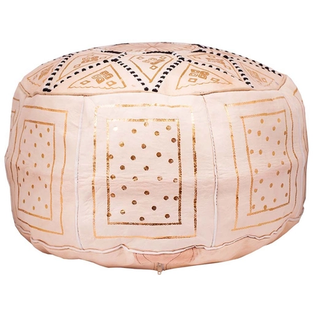 Orientalna pufa ze skóry naturalnej