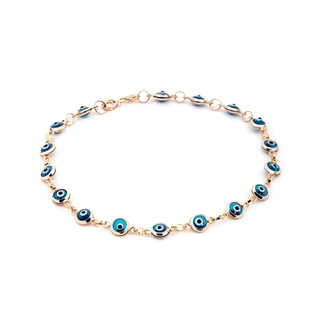 Pozłacana bransoletka oko proroka