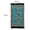 Dywan turecki kilim 90x60 cm - bawełniany, turkusowo-czarny wzór