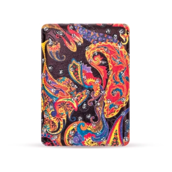 Otwierane kieszonkowe lusterko w orientalne kolorowe wzory - Płomień bazaru