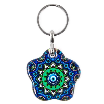 Szklany brelok do kluczy w kształcie gwiazdki