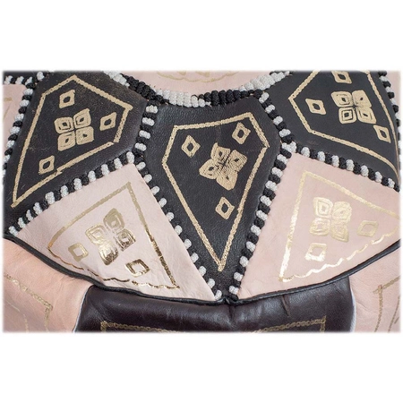 Orientalna skórzana pufa z Maroko