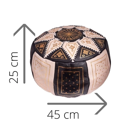 Orientalna skórzana pufa z Maroko