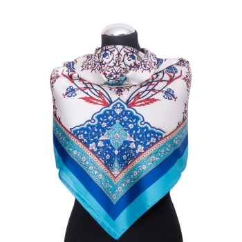 Apaszka orientalna z jedwabiu 90x90 cm - Jedwab Anatolii