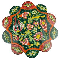 Zielona ceramiczna podstawka pod gorące naczynia 18 cm