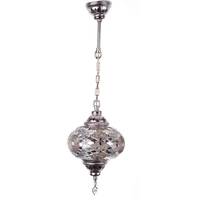 Turecka lampa mozaikowa srebrna