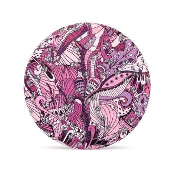 Okrągłe kieszonkowe lusterko w orientalne roślinne wzory - Roślina wspomnień