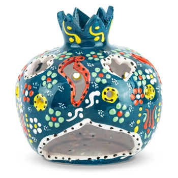 Ceramiczny świecznik ręcznie zdobiony