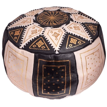 Orientalna skórzana pufa z Maroko