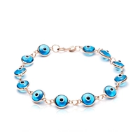 Srebrna bransoletka z okiem proroka - różowe złoto