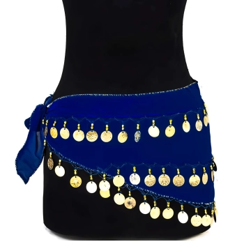 Granatowy pas do tańca brzucha