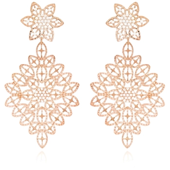 Srebrne ażurowe kolczyki