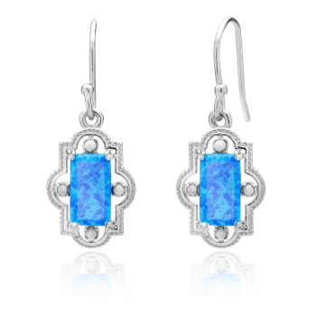 Eleganckie kolczyki srebrne z opalem australijskim