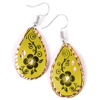 Miedziane kolczyki - Dotyk natury