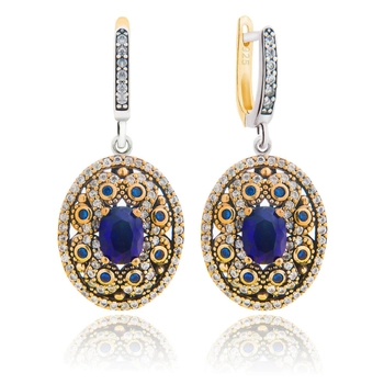 Osmańskie kolczyki z szafirami