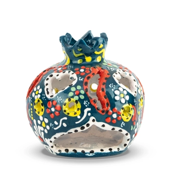 Ceramiczny świecznik ręcznie zdobiony