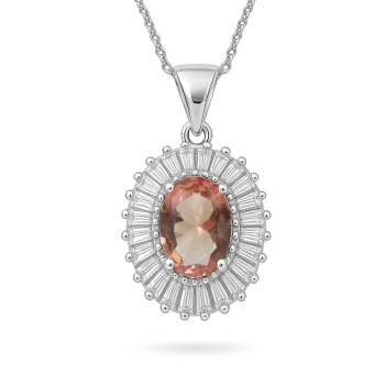 Owalny naszyjnik srebrny Sułtanki Safiye z zultanitem