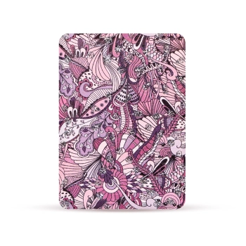 Otwierane kieszonkowe lusterko w orientalne roślinne wzory - Roślinna tkanina