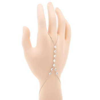 Srebrna bransoletka z cyrkoniami - slave