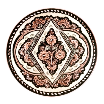 Miedziany talerz z pięknym grawerem