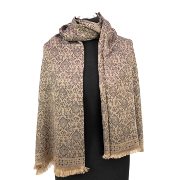 Jedwabny szal - Piaskowa Harmonia