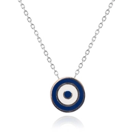 Subtelny srebrny naszyjnik z okiem proroka