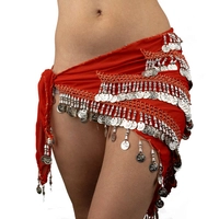 Czerwona chusta do belly dance
