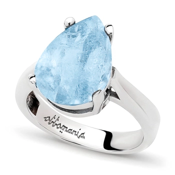 Srebrny pierścionek z niebieskim turmalinem PARAIBA