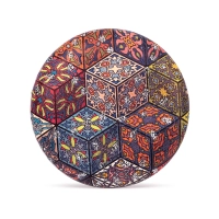 Okrągłe kieszonkowe lusterko w orientalne geometryczne wzory - Turecki Rytuał