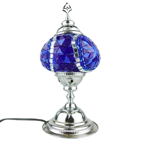 Lampa stojąca mozaikowa niebieska