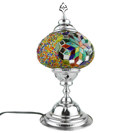 Lampa stołowa mozaikowa kolorowa niska