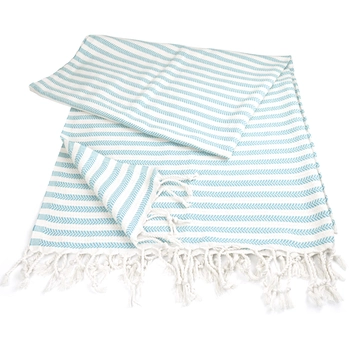 Bawełniany ręcznik Peshtemal w kolorze niebieskim