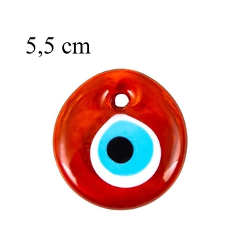 Czerwona zawieszka talizman z okiem proroka - 5,5 cm