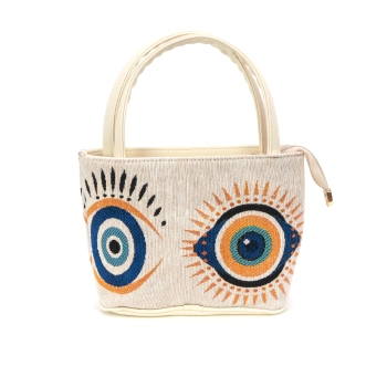 Gobelinowa torebka z podwójnym motywem oka proroka