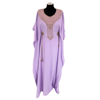 Orientalna galabija - Purpurowe Kwiaty Marrakeszu