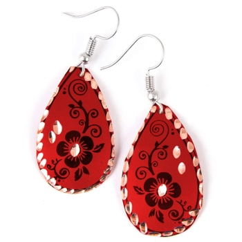 Miedziane kolczyki - Dotyk natury