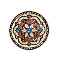 Miedziany talerz z pięknym grawerem