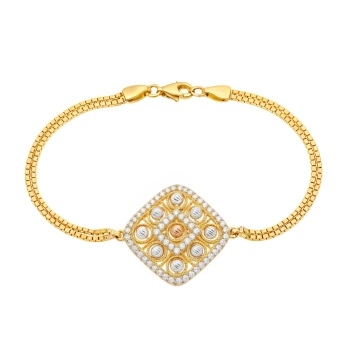 Bransoletka z pozłacanego srebra z cyrkoniami - Złoto Haremu