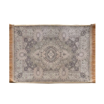Dywanik dekoracyjny orientalny szaro-beżowy 45 x 30 cm