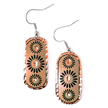 Kolczyki miedziane - Promienne płatki