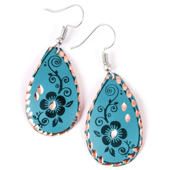 Miedziane kolczyki - Dotyk natury