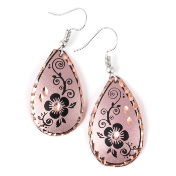 Miedziane kolczyki - Dotyk natury