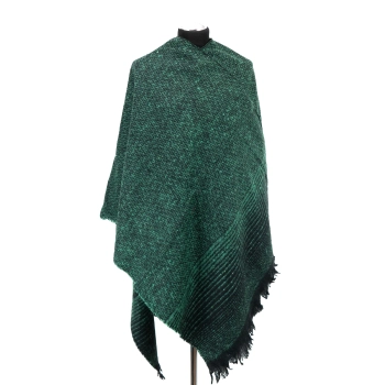 Tureckie ponczo z nacięciem - Zieleń Pałacowa