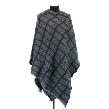 Tureckie ponczo z nacięciem - Mglisty Bosfor