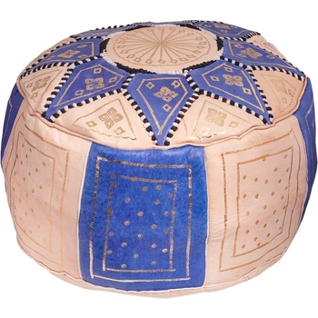 Pufa ze skóry naturalnej z Maroko